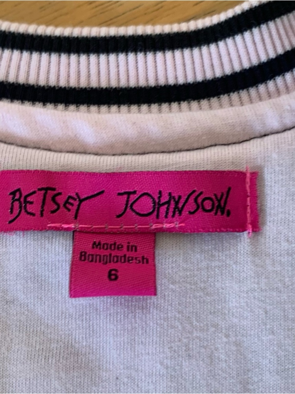 Betsey Johnson Ribbon Sequins Bomber Jacket Pink & Black Girl’s 6 - Picture 6 of 8